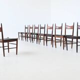 H. Vestervig Eriksen set of nine dining chairs rosewood Tromborg Denmark 1960