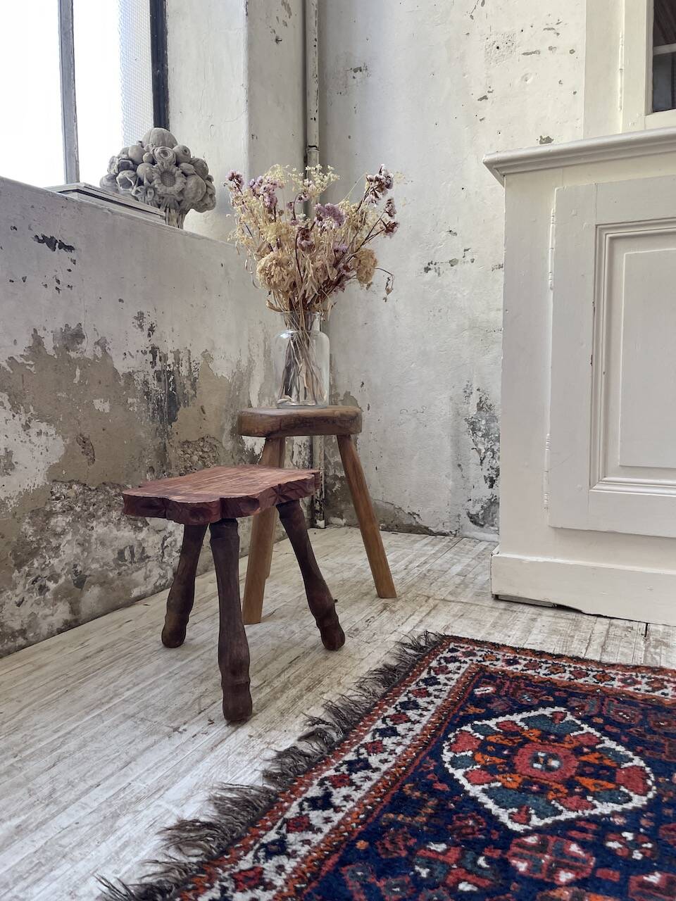 Handcrafted tripod stool