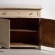 Ancienne commode blanche à deux portes (vers 1920)