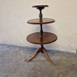 Pedestal table - Mute mahogany servant - With three trays resting on a tripod base - 1880
