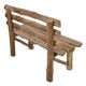 Banc rustique en rondins de bois