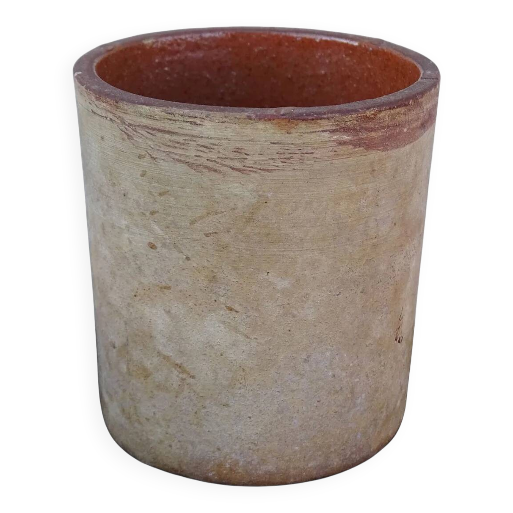Petit pot ancien français en terre cuite