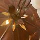 1970s metal chandelier Hans Kogl leaf patterns