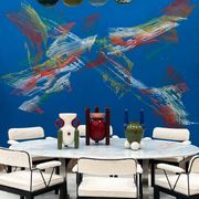 Elongated Murano Glass Ceiling Lamp, Italy