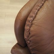 Brown leather sofa, Danish design, 1960s, manufactured by AS Vejen Polstermøbe
