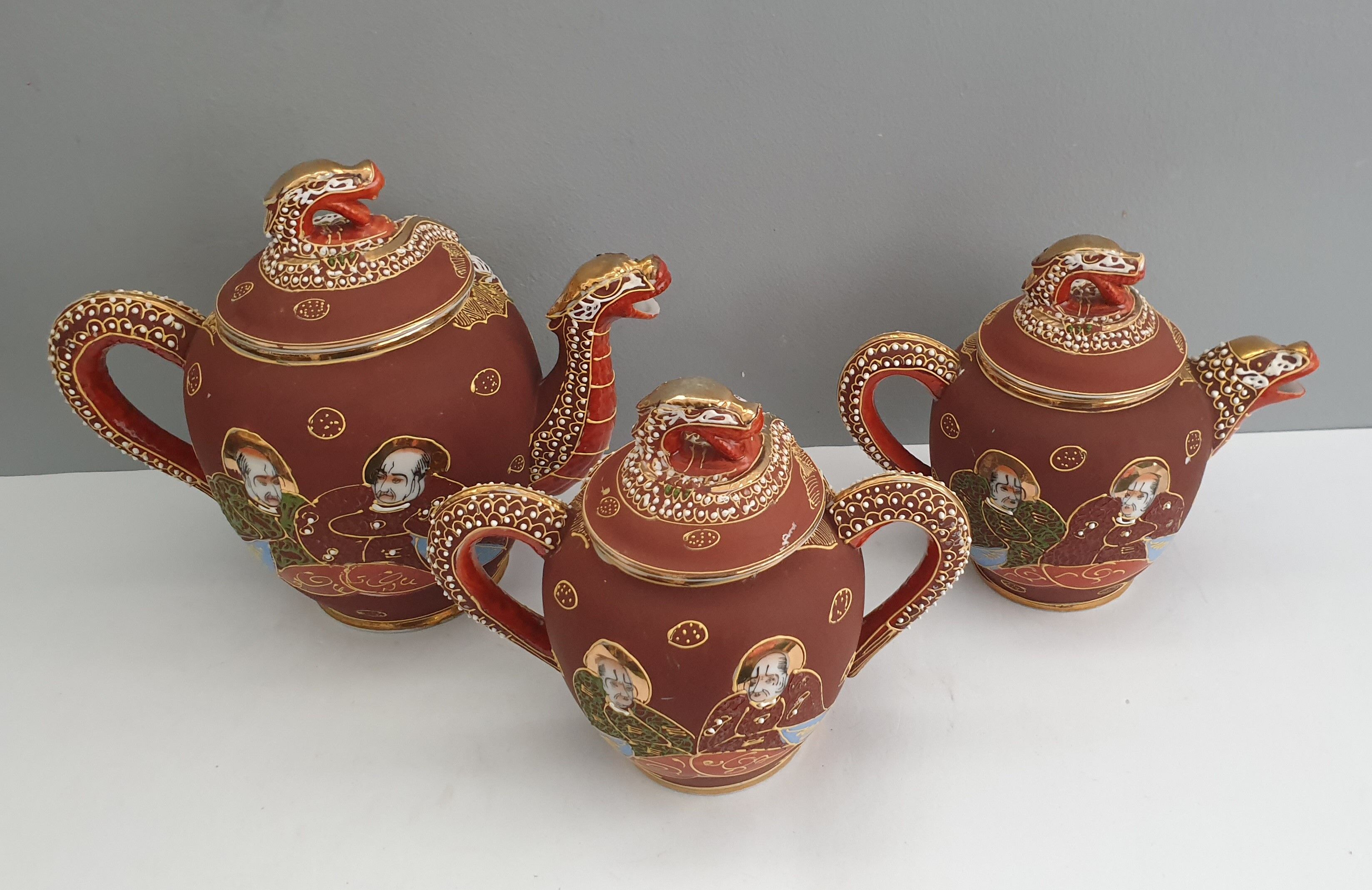 Tea set Satsuma porcelain from Japan