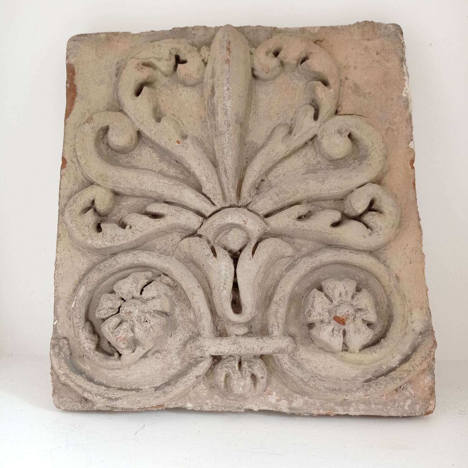 Decorative terracotta wall element
