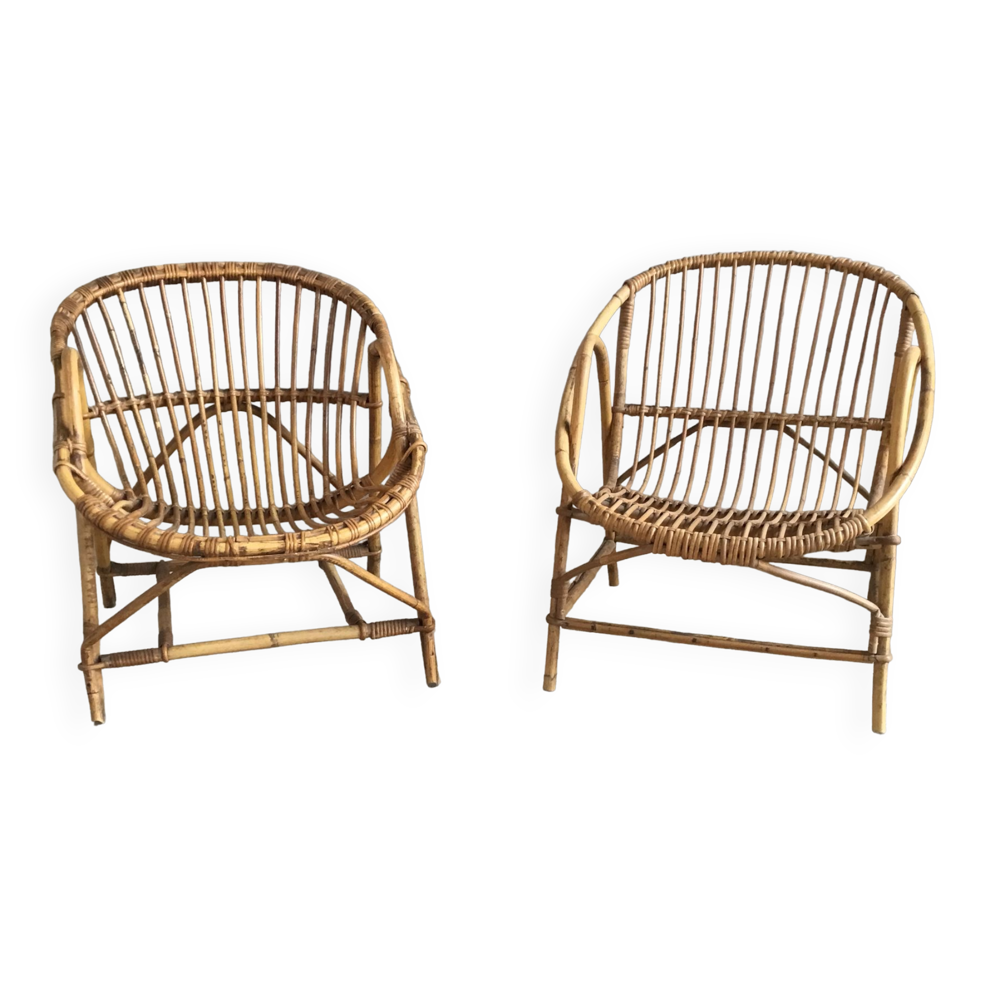 Pair of armrests with armrests vintage 1960