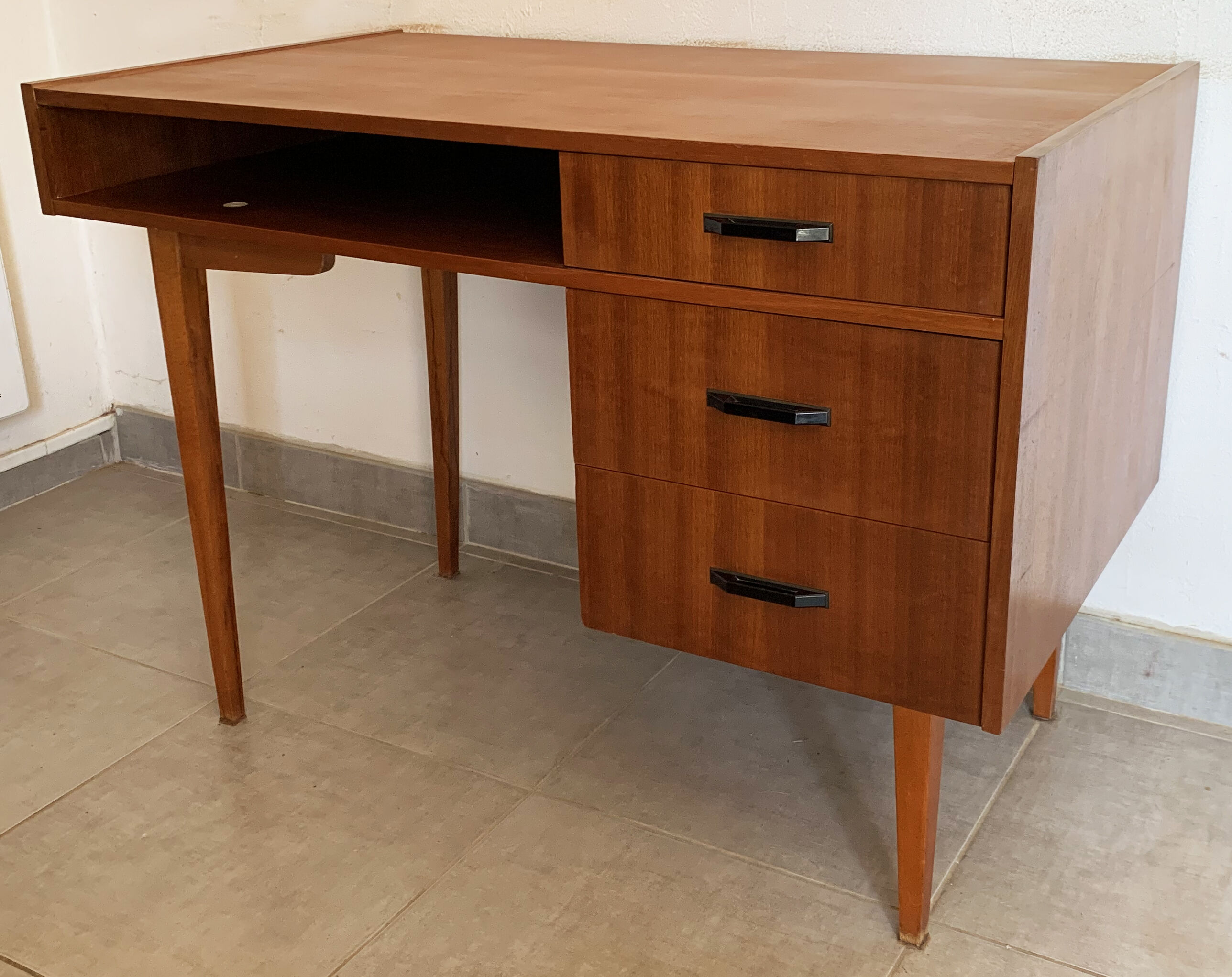 Vintage Scandinavian teak desk, year 60