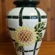 Vintage ceramic vase sunflower pattern