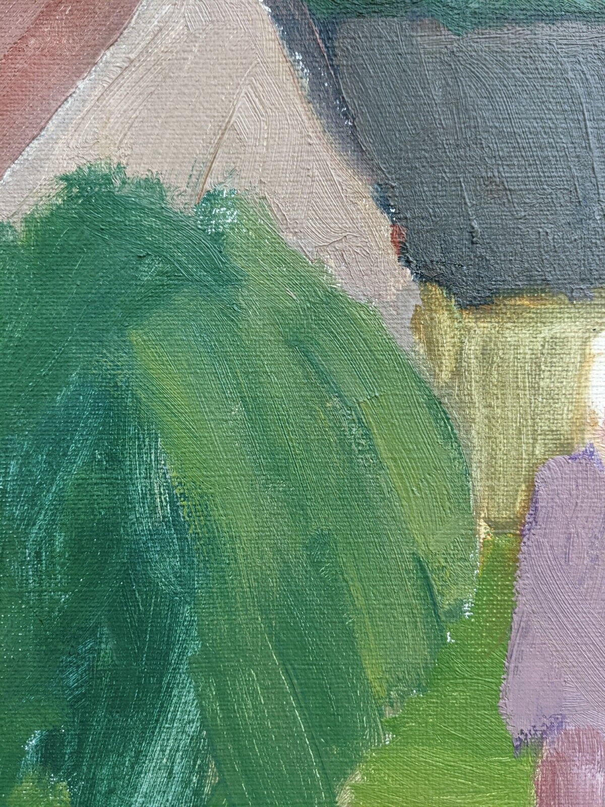 1977 Mid-Century Modern "Pensive Walk" Swedish Figurative Oil Painting, Framed