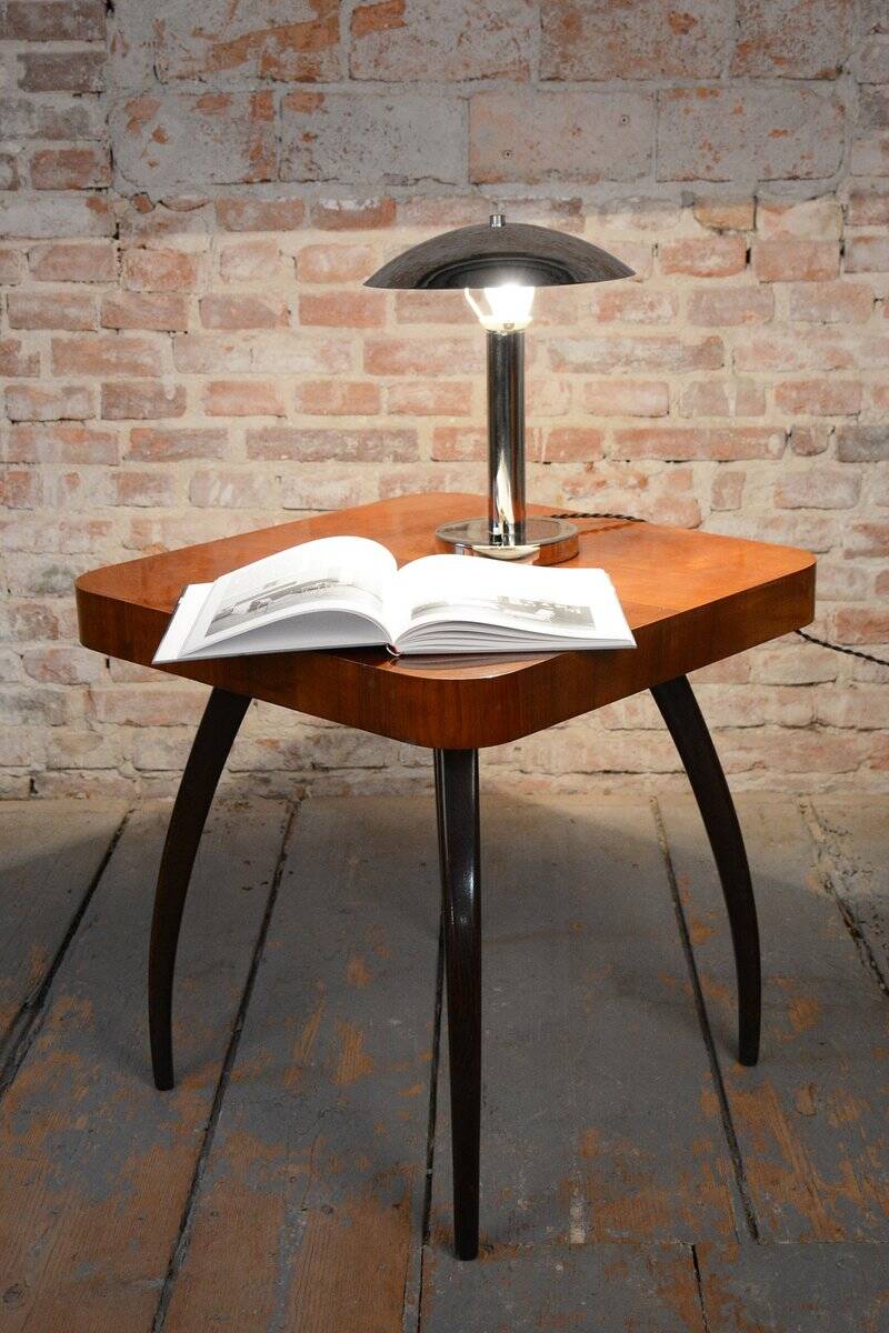 Bauhaus Table Lamp in Chrome and Steel from Miroslav Prokop, Czech, 1930s