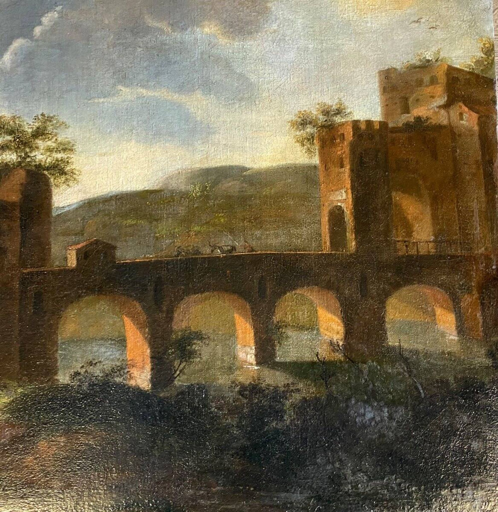Italian landscape, oil on canvas, late 18th century