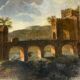 Italian landscape, oil on canvas, late 18th century