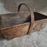 Antique picking basket harvest tray picking basket french
