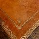 Antique oak desk - leather top