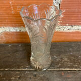 Vintage 1970s Moulded Glass Vase Made in Germany