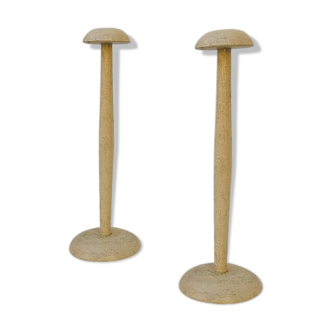 Pair of old wooden hat holders, vintage