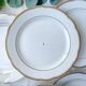 6 vintage white and gold porcelain dinner plates Kahla Gbr