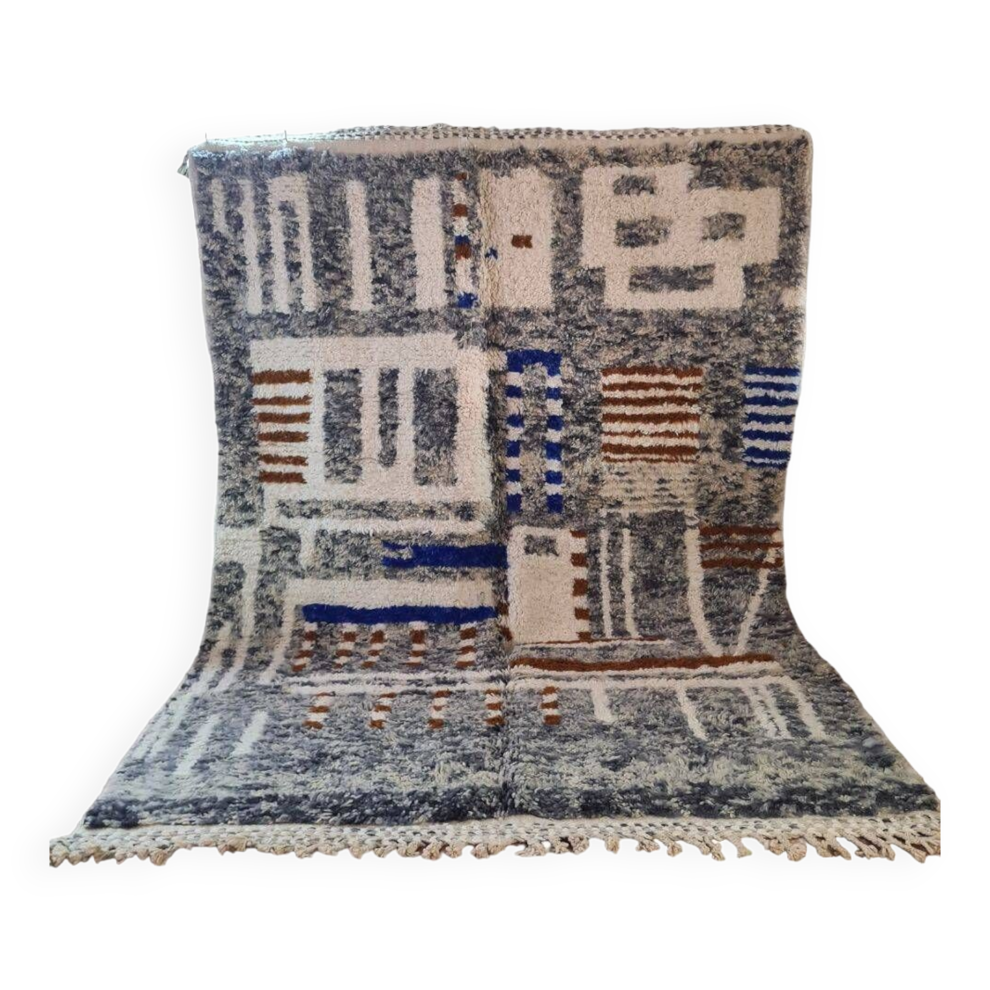 Tapis berbère bohemian en laine fait main 250 X 150 CM