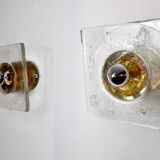 Pair of Albano Poli wall lamps for Poliarte, Italy, 1970