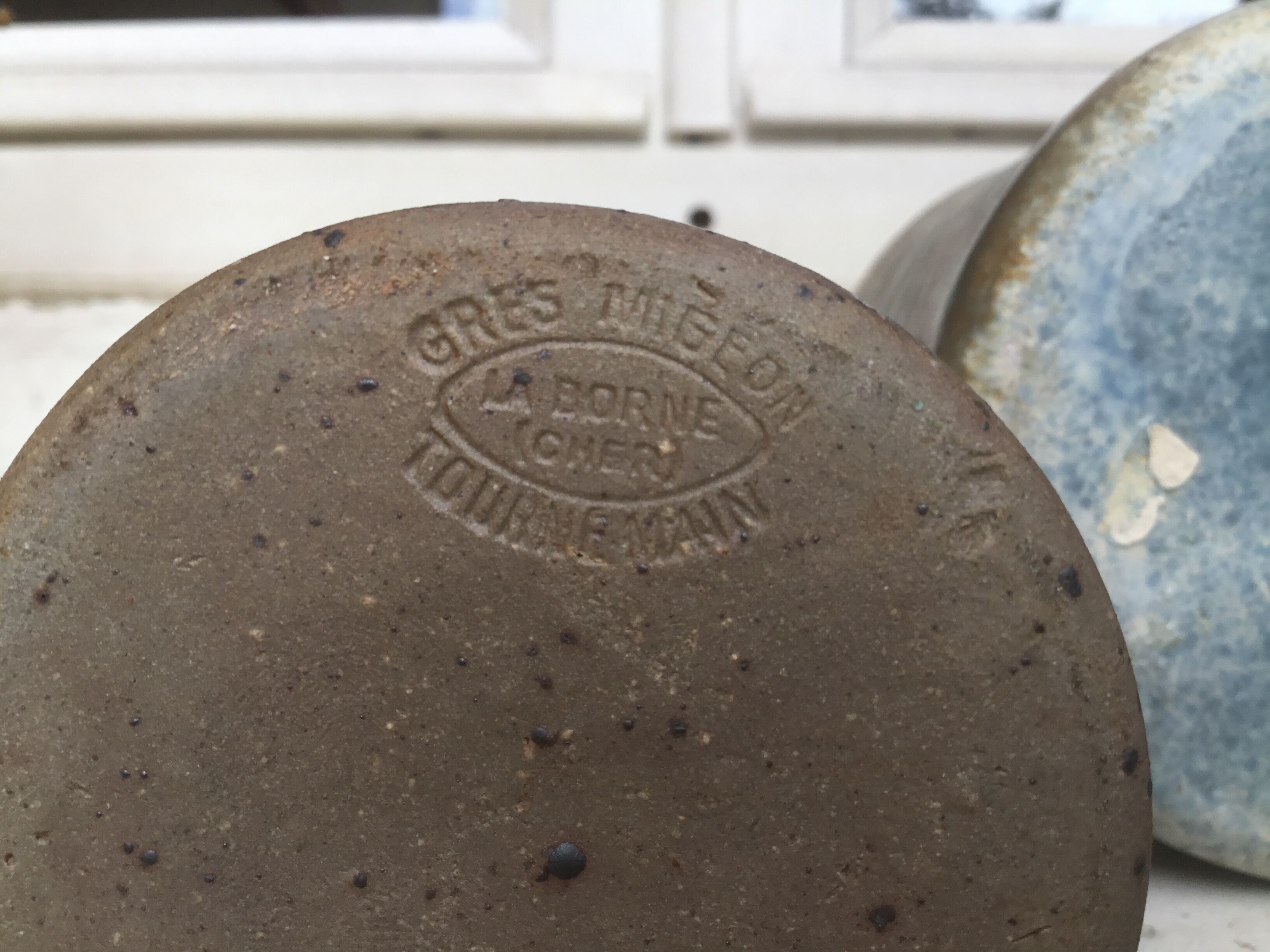 Vintage sandstone vase trio