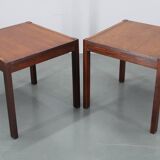1960s Set of Two Square Side/Coffee Wooden Tables , Denmark