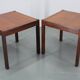 1960s Set of Two Square Side/Coffee Wooden Tables , Denmark