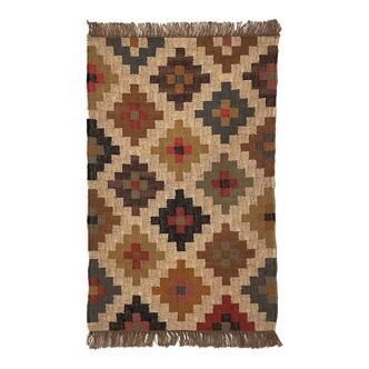 Tapis Kilim tissé à la main en jute, tapis, 75 x 120 cm