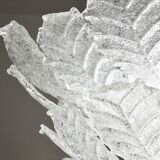 Florence, large size Murano clear transparent vintage glass ceiling light