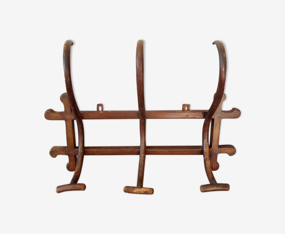 Curved wooden coat rack circa 1900