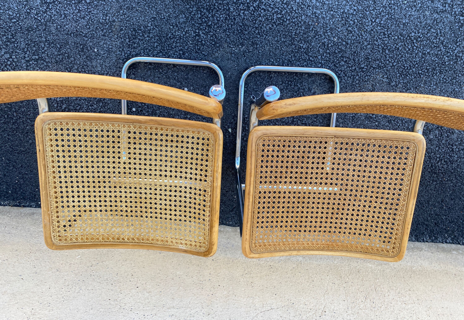 Paire de chaises de bar Cesca par Marcel Breuer Edition 1970