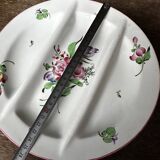 7 Asparagus Plates Late 19th Century Opaque Earthenware Luneville France