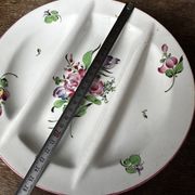 7 Asparagus Plates Late 19th Century Opaque Earthenware Luneville France