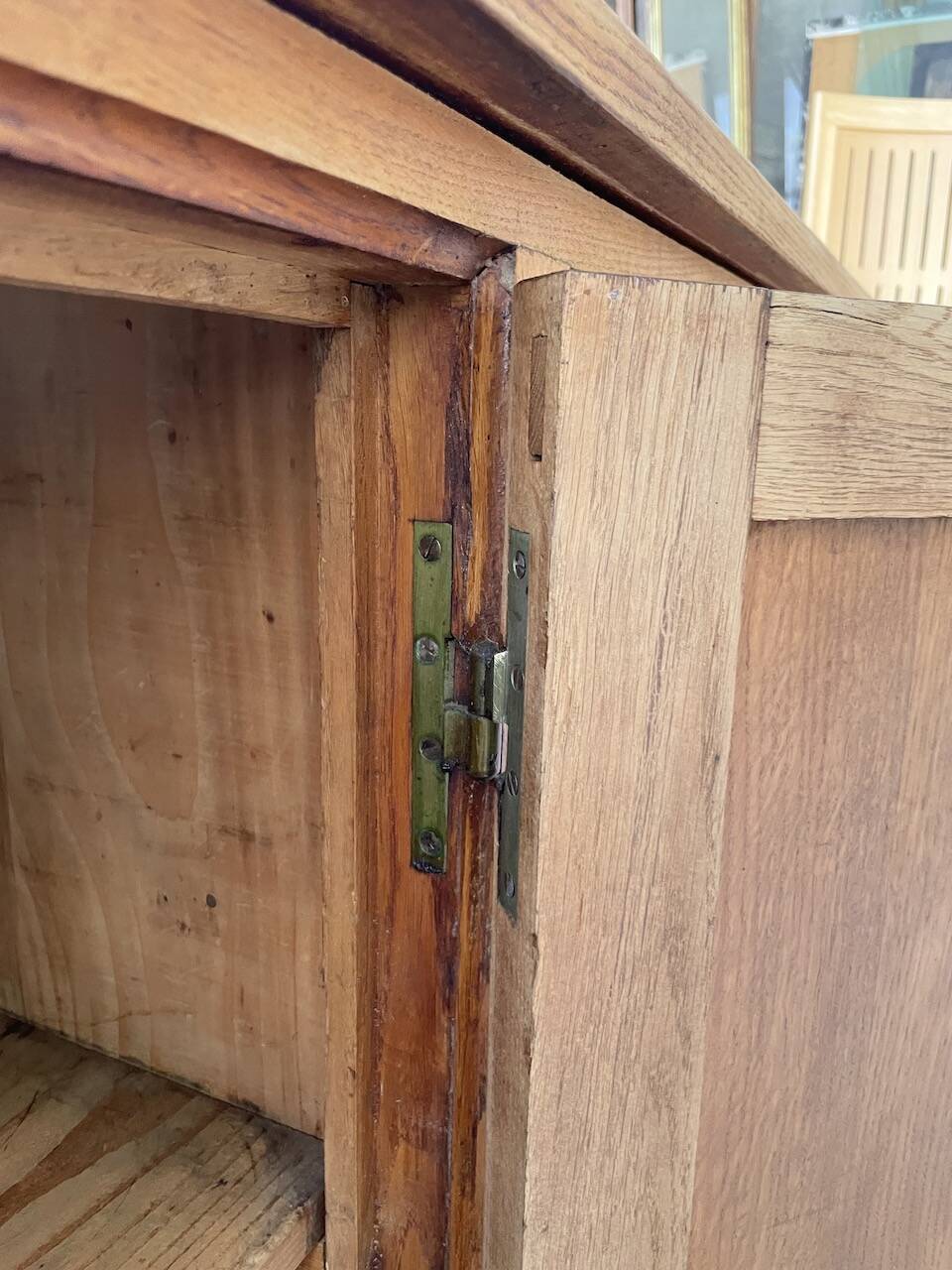 XXL solid oak counter sideboard