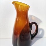 Carafe, vintage pitcher in blown glass