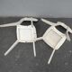 2 chairs in water green formica