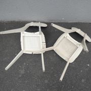 2 chairs in water green formica