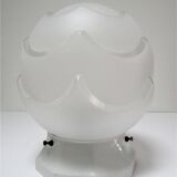 Porcelain ball lamp and art deco style glass