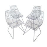 Design chairs in white metal