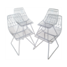 Chaises design en métal blanc