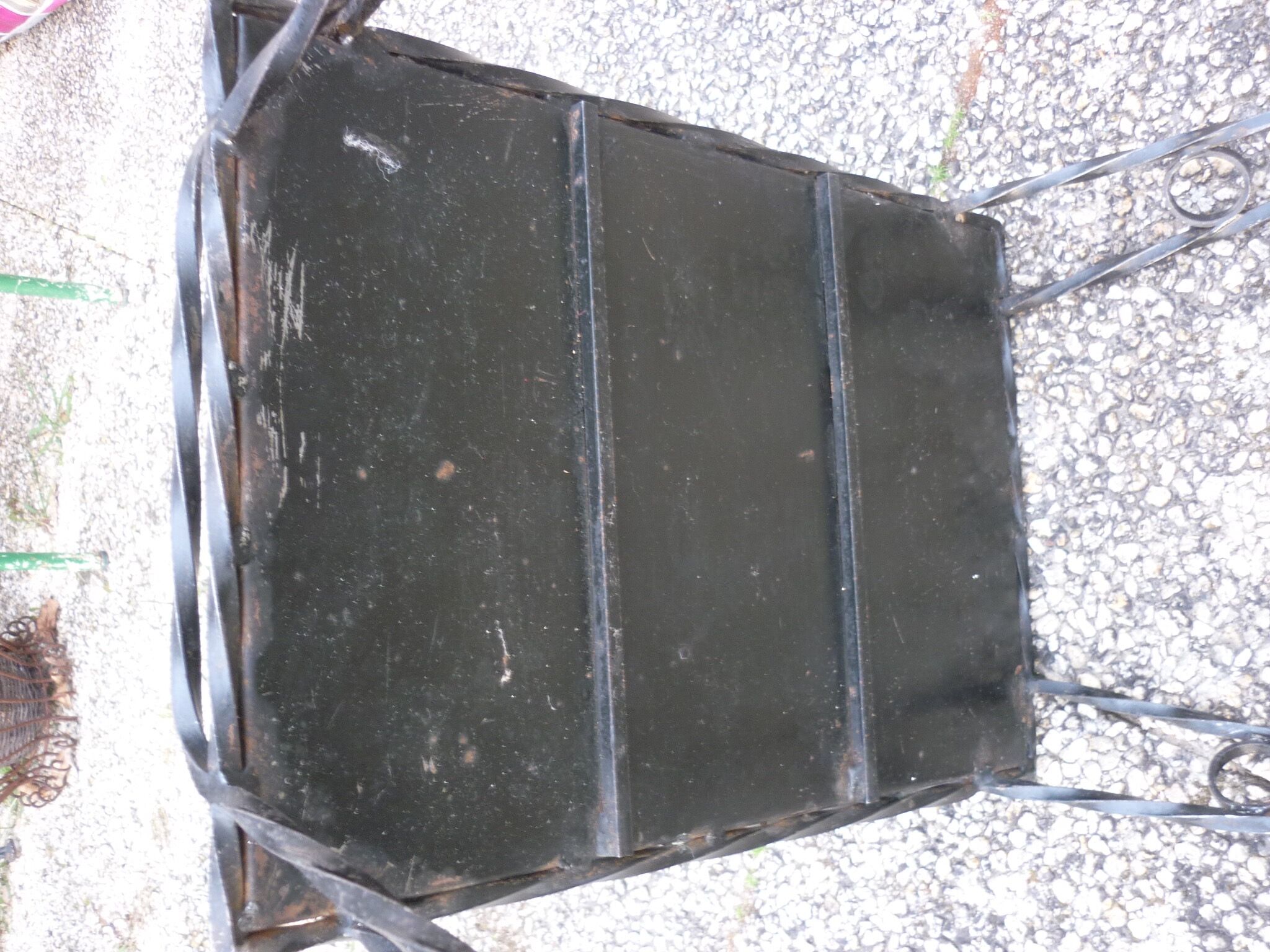 Vintage tiled wrought iron coffee table