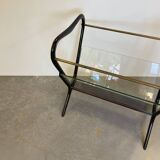 Mahogany side table & magazine holder from 1950'