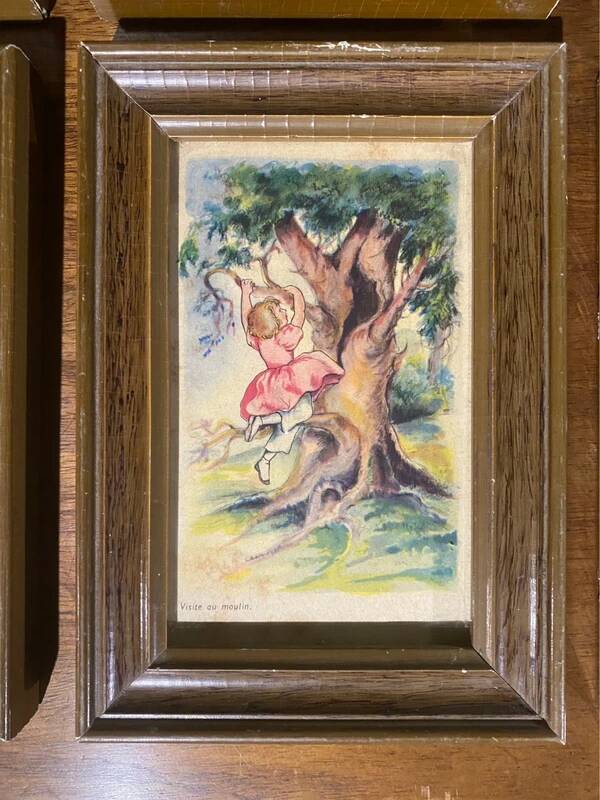 Set of 6 framed lithographs, 1950