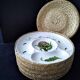 6 L'Hirondelle porcelain artichoke plates by Mehun sur Yèvre
