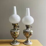 Paire de lampes de table en porcelaine portugaise limitée et numérotée par Alconaca