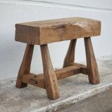 Vintage stool, wooden stool, antique stool, plant stand, small bench