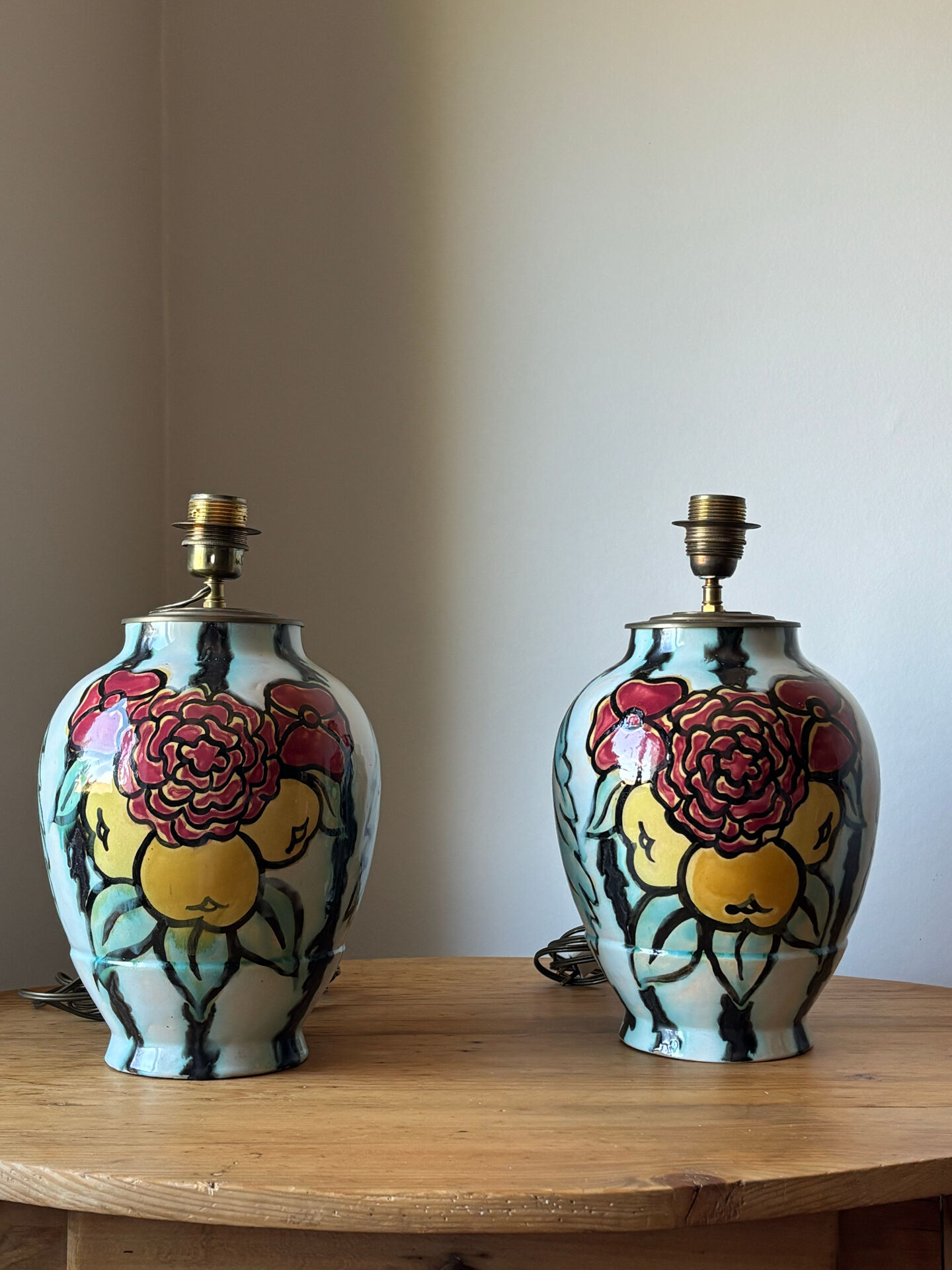 Desvres ceramic lamps - Henri Delcourt