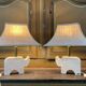 Pair of Italian travertine lamps by Fratelli Mannelli