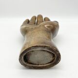 Large sculpture hand / empty pocket plaster 1960 jean Jacques Goma Vibreville